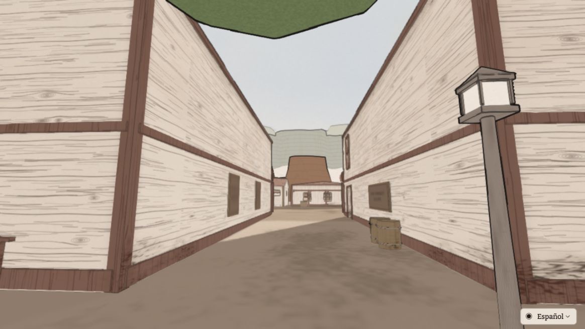 A frontier alley in Dust & Glory.